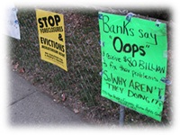 protest foreclosure banners