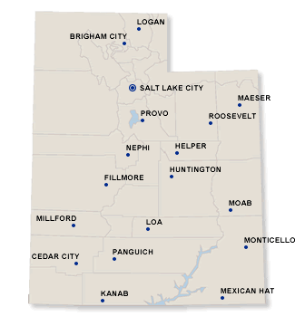 blank map of utah counties. Utah Maps - Perry-Castañeda