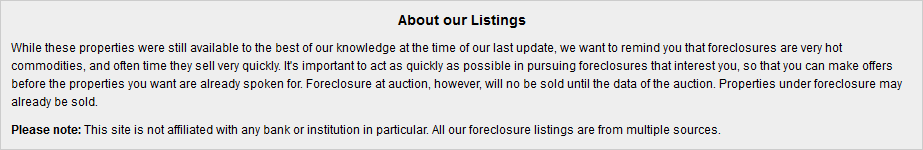 About Our Listings